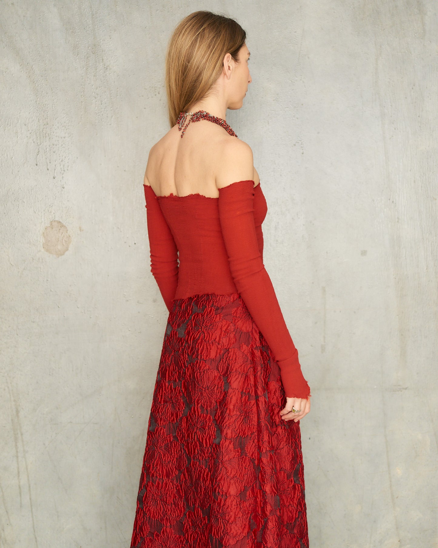 Poppy Shoulderless Stretch Top