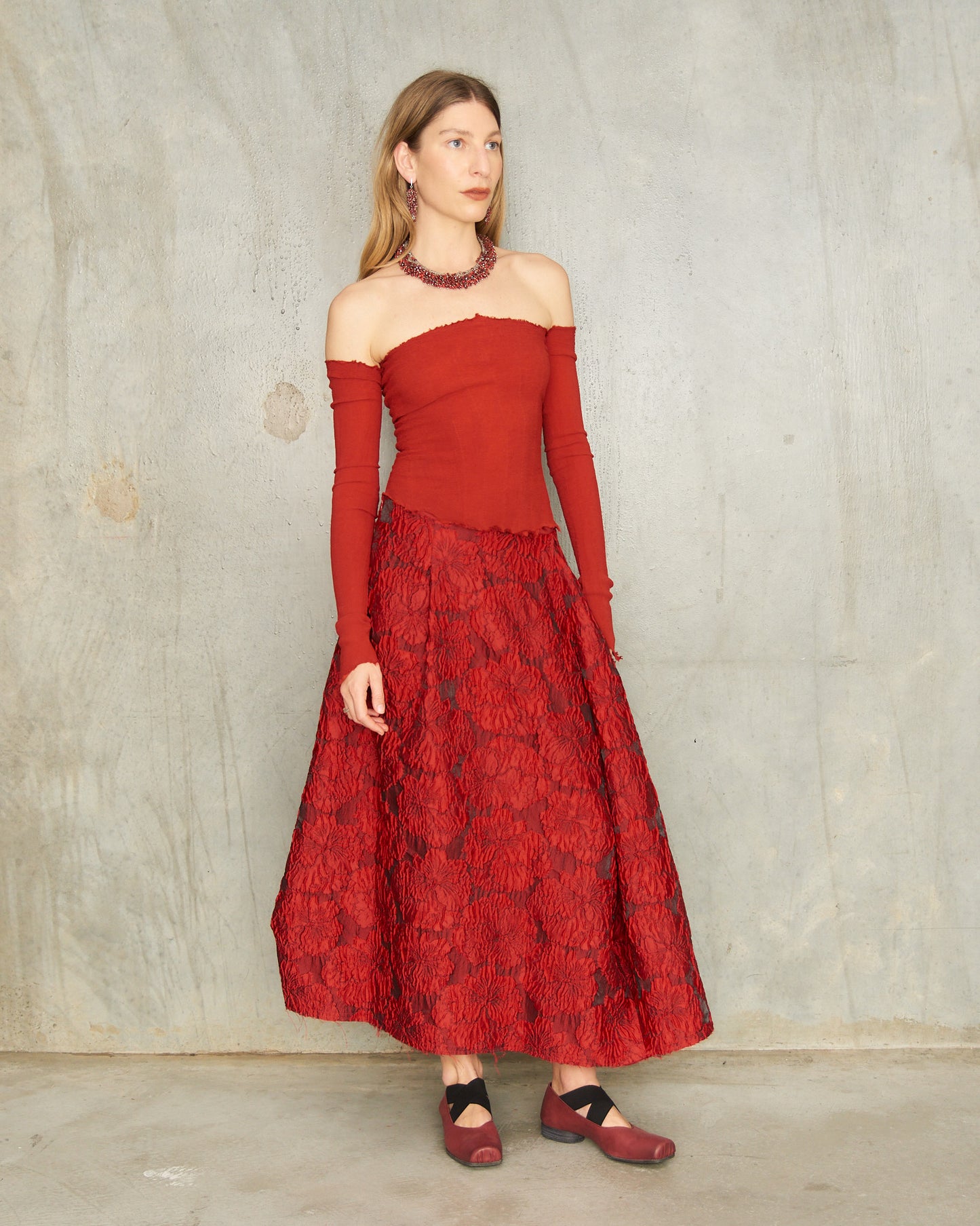 Poppy Shoulderless Stretch Top