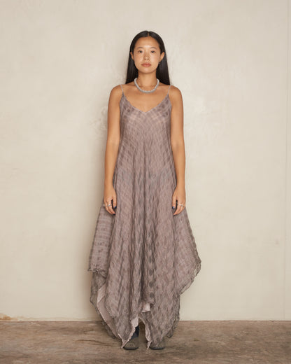 Rose Check Sleeveless Dress