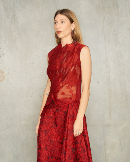 Scarlet Lace Top