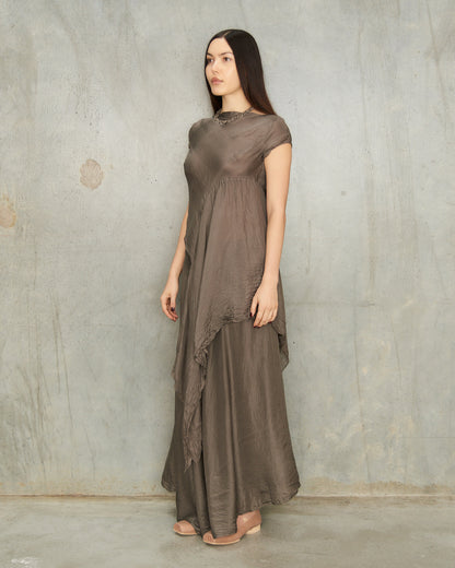 Zinc Silk Asymmetric Top