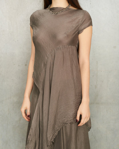 Zinc Silk Asymmetric Top