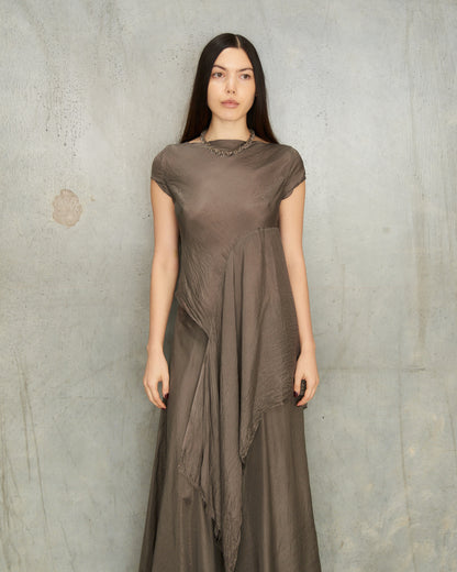 Zinc Silk Asymmetric Top