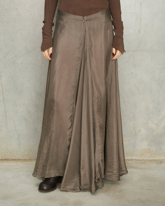 Zinc Silk Long Skirt