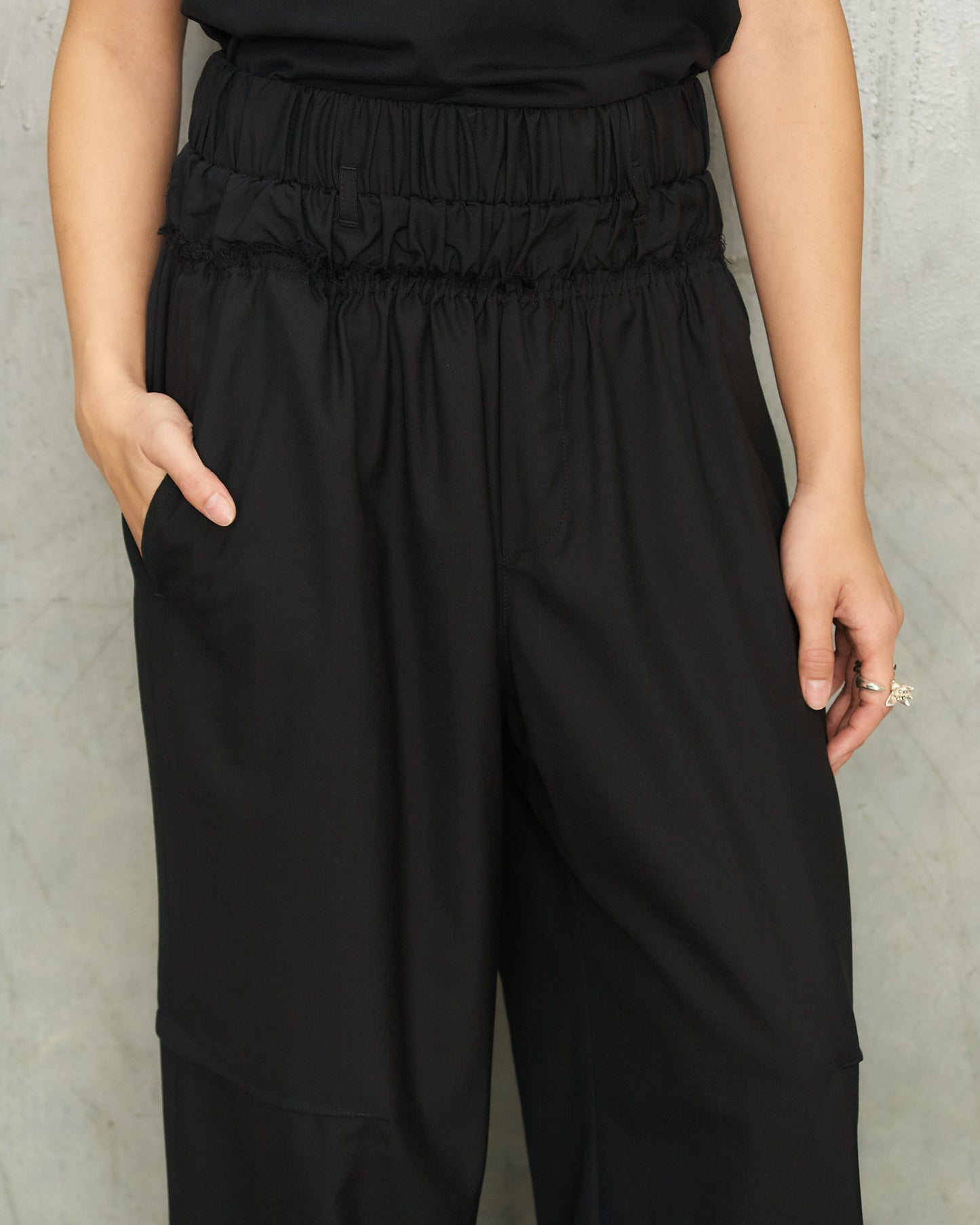 Black Jules Darted Trousers