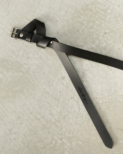 Black Leather Origami Belt