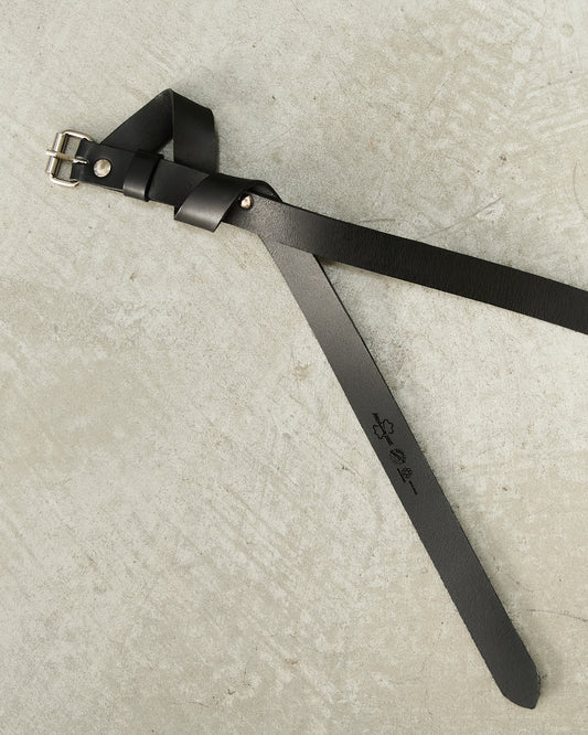 Black Leather Origami Belt