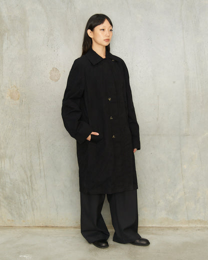 Black Tailored Car Coat