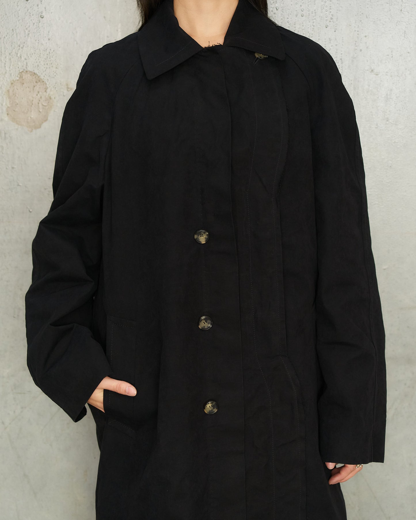 Black Tailored Car Coat