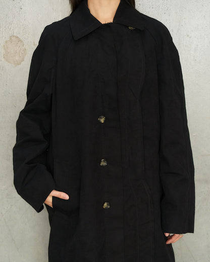 Black Tailored Car Coat