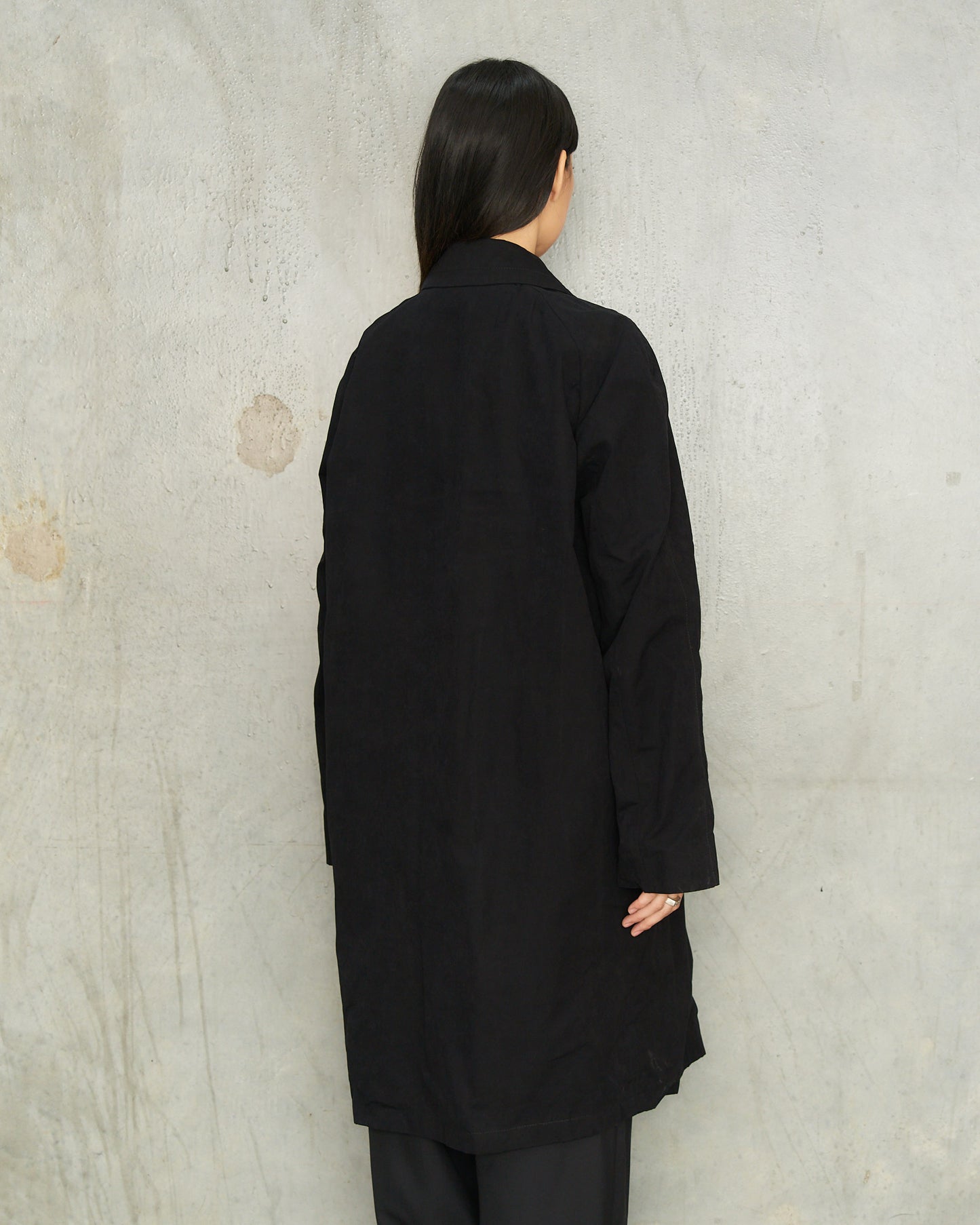 Black Tailored Car Coat