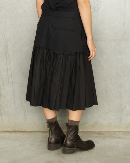 Black Twinning Layered Skirt