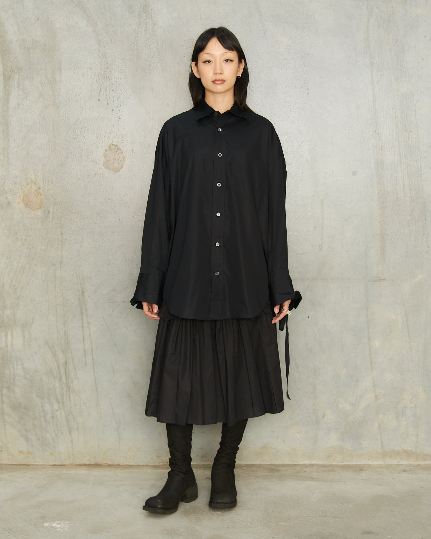 Black Twinning Layered Skirt