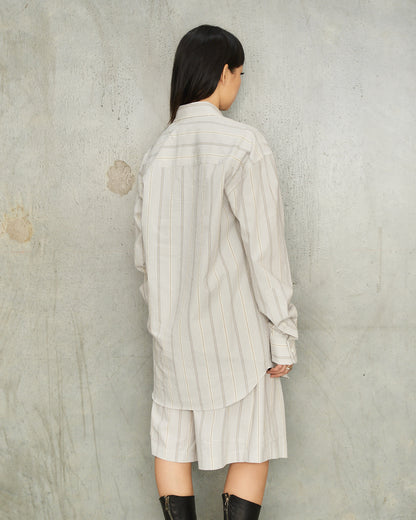 Grey Stripe Biba Fold Up Shirt