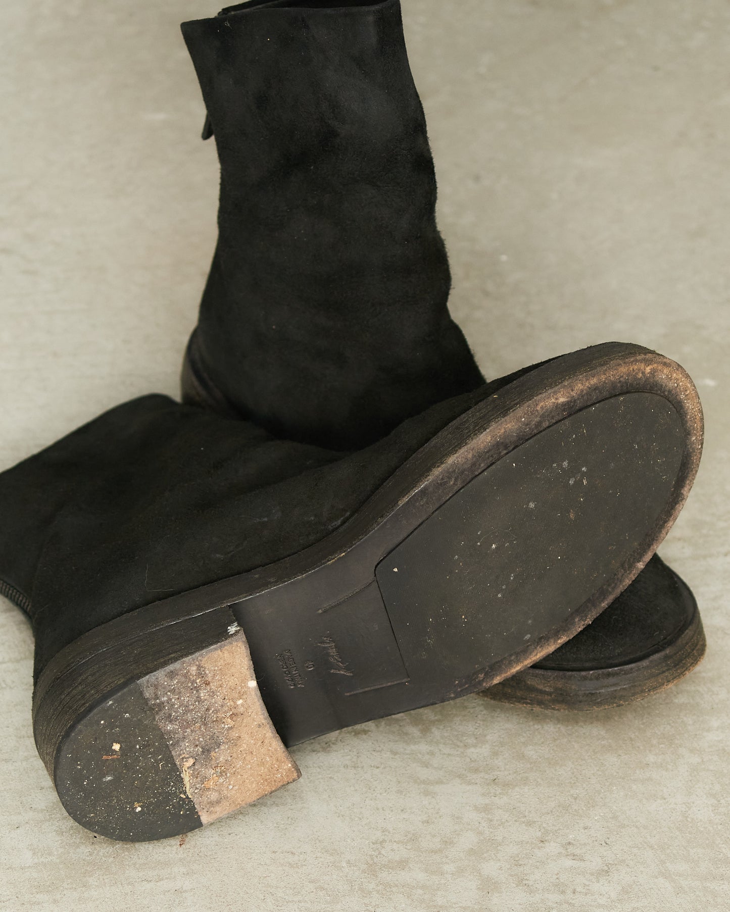 Marsell Black Suede Ankle Boots