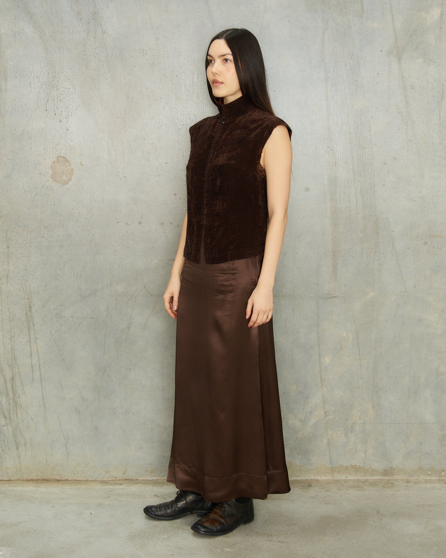 Martin Margiela Brown Satin Skirt