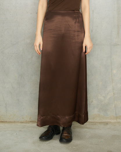 Martin Margiela Brown Satin Skirt