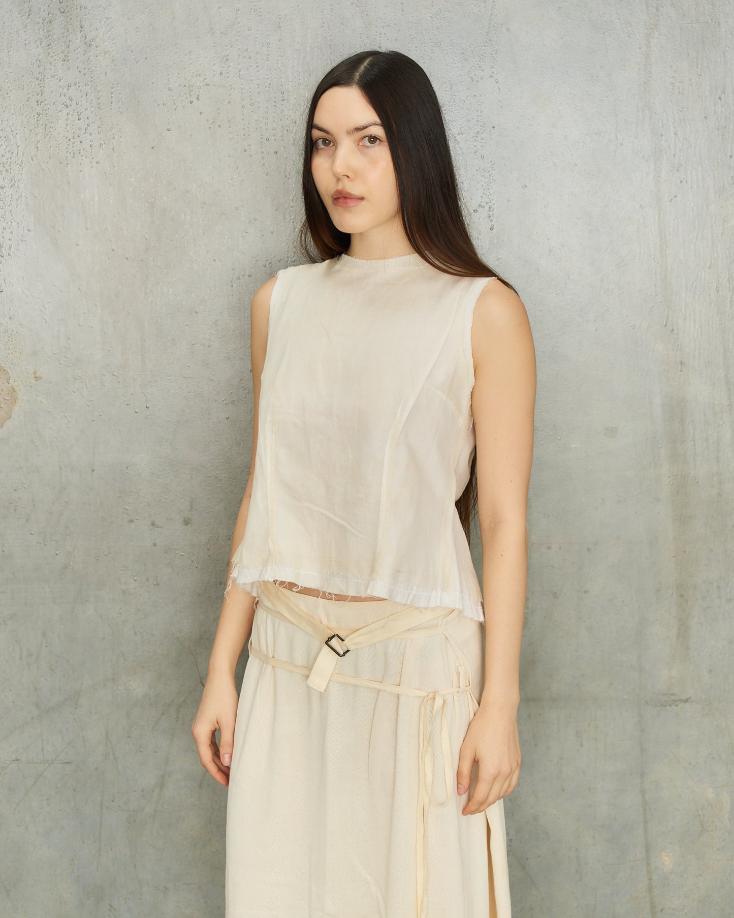Martin Margiela FW1993 White Frayed Top
