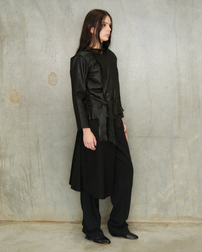 MATERIALBYPRODUCT Black Leather Jacket