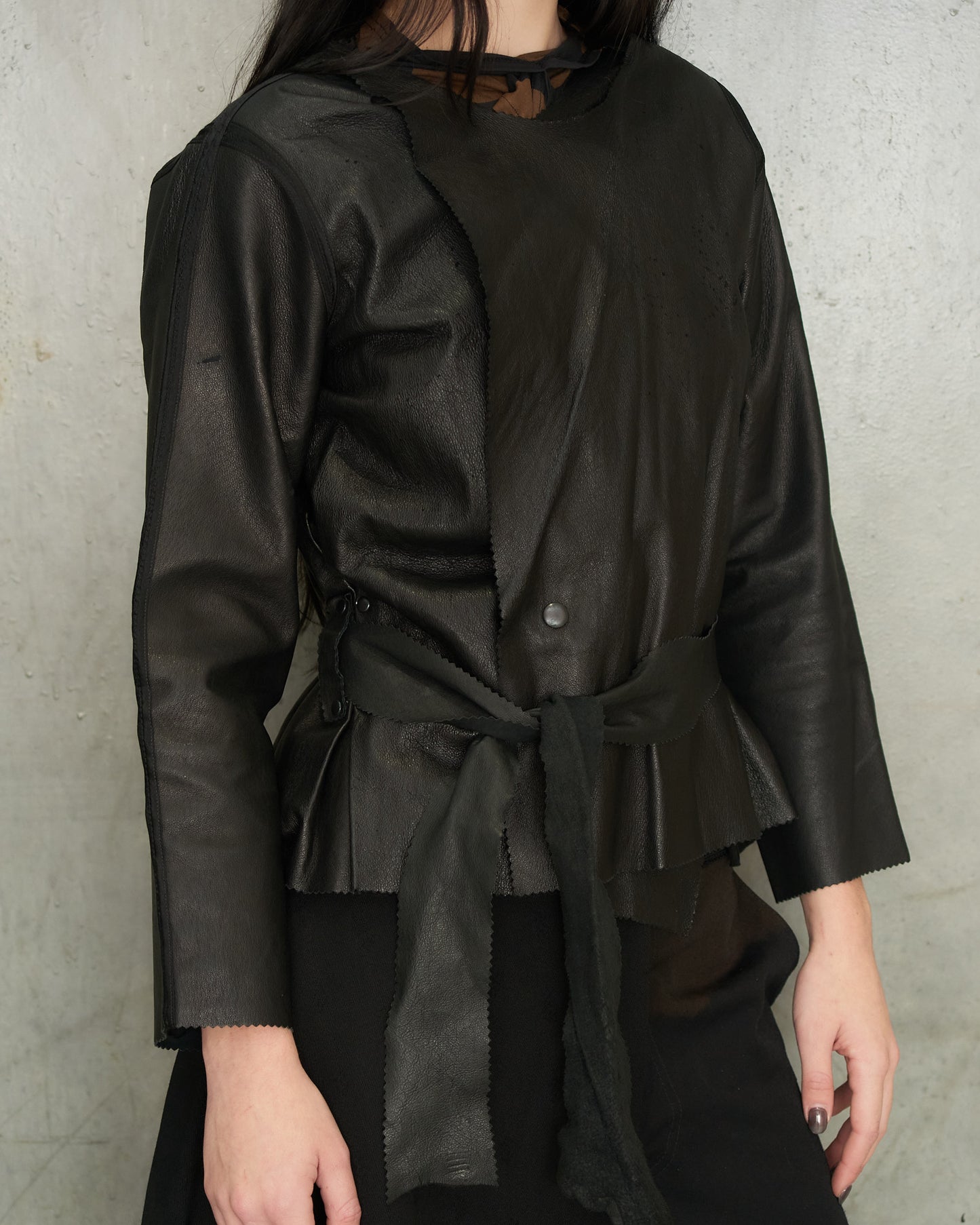 MATERIALBYPRODUCT Black Leather Jacket