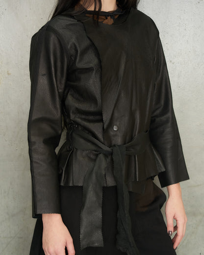 MATERIALBYPRODUCT Black Leather Jacket