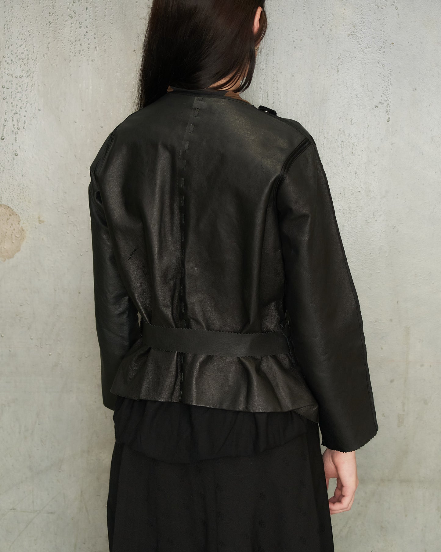 MATERIALBYPRODUCT Black Leather Jacket