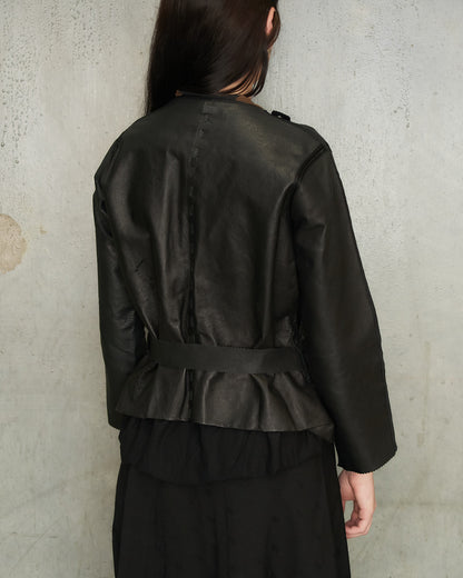 MATERIALBYPRODUCT Black Leather Jacket