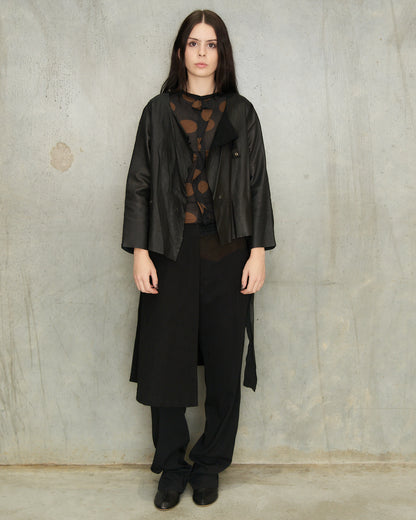 MATERIALBYPRODUCT Black Leather Jacket