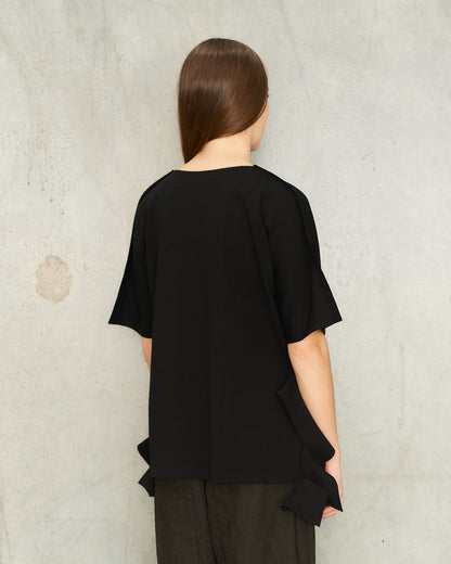 Black Flat Jersey T-Shirt