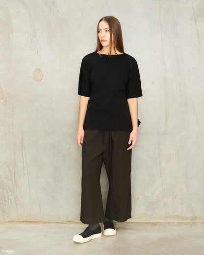 Black Flat Jersey T-Shirt