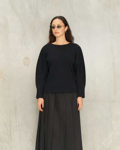 Black Fuwa Fuwa Long Sleeve Top