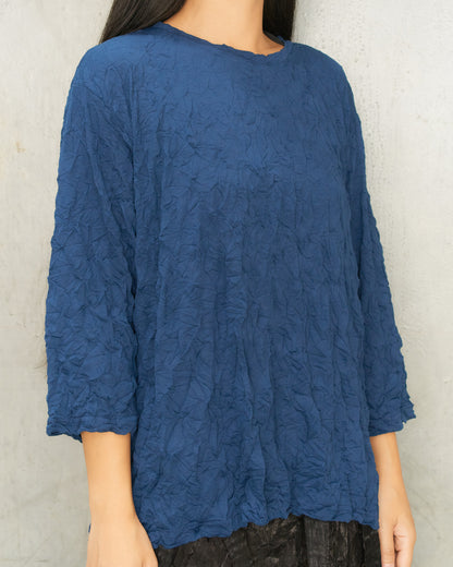 Blue Meringue Mid Sleeve Top