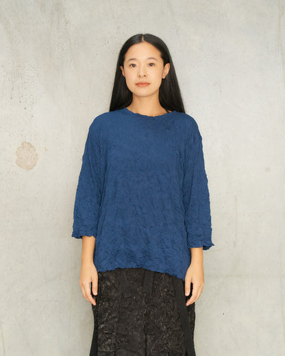 Blue Meringue Mid Sleeve Top