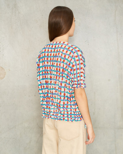 Red Gingham Meringue Top