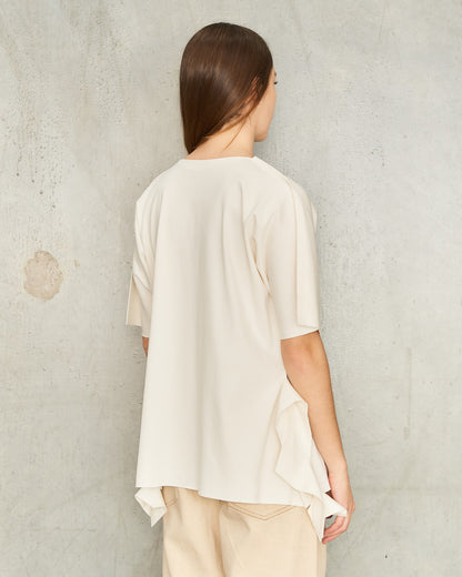 White Flat Jersey T-Shirt