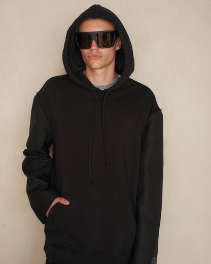 Black Exposed Seam Sweatshirt