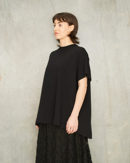 Black Silk Back T-Shirt