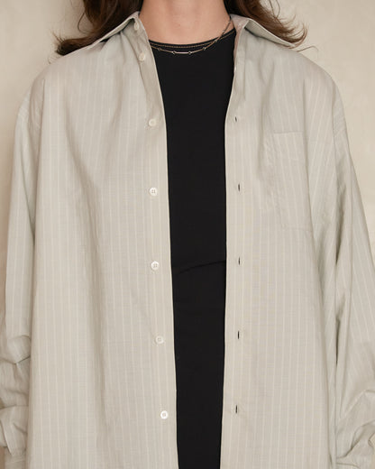 Grey Stripe Panelled Shirt