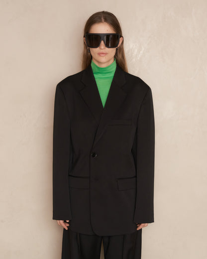 Black Classic Button Tailored Blazer
