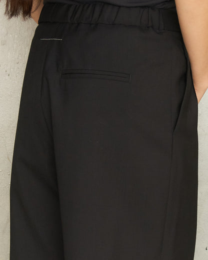 Black Exposed Dart Pants