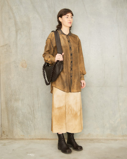 Rust Brown Silk Shirt