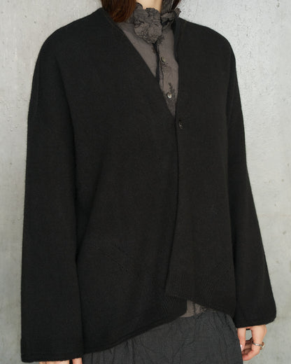 Black Cashmere Pattern Cardigan