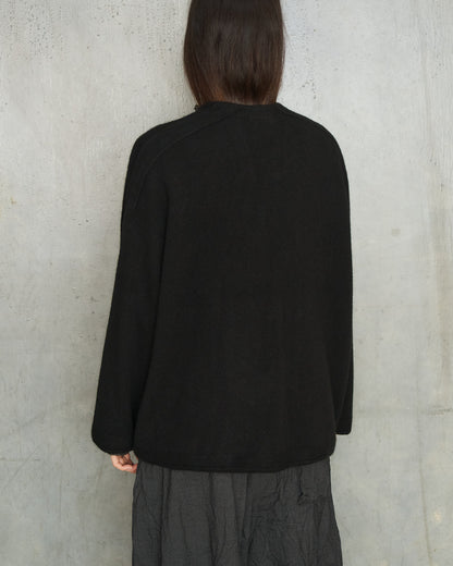 Black Cashmere Pattern Cardigan
