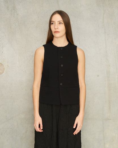 Black Crewneck Vest