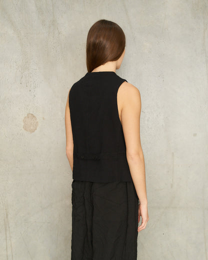 Black Crewneck Vest