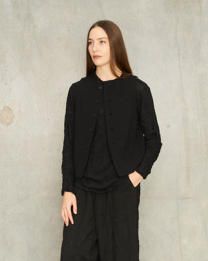 Black Crewneck Vest