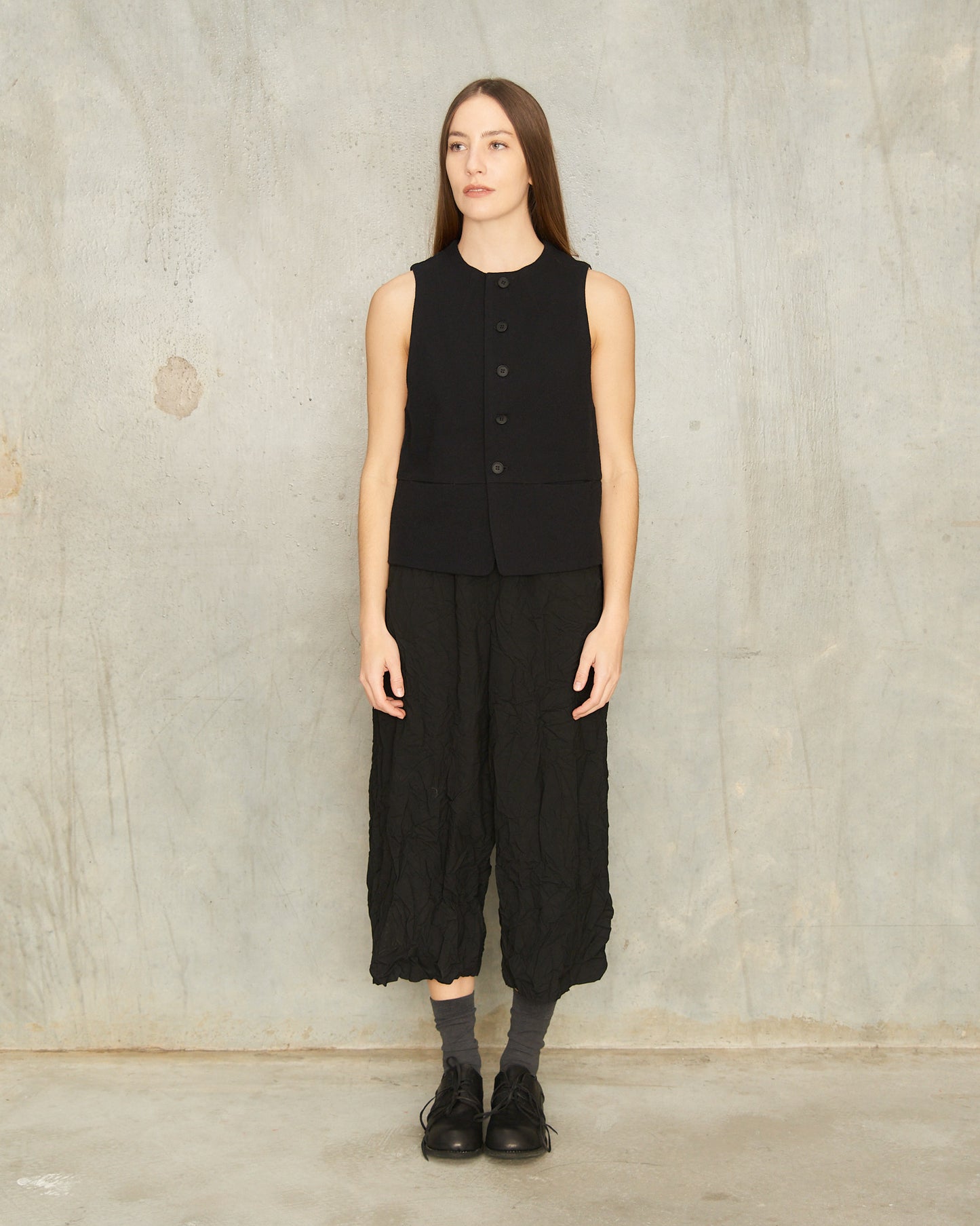 Black Crewneck Vest