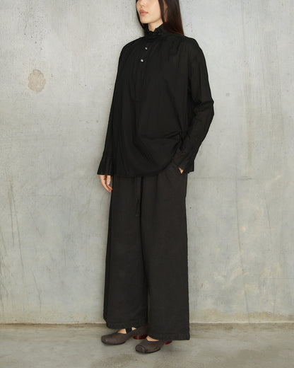 Black Organic Cropped Trousers