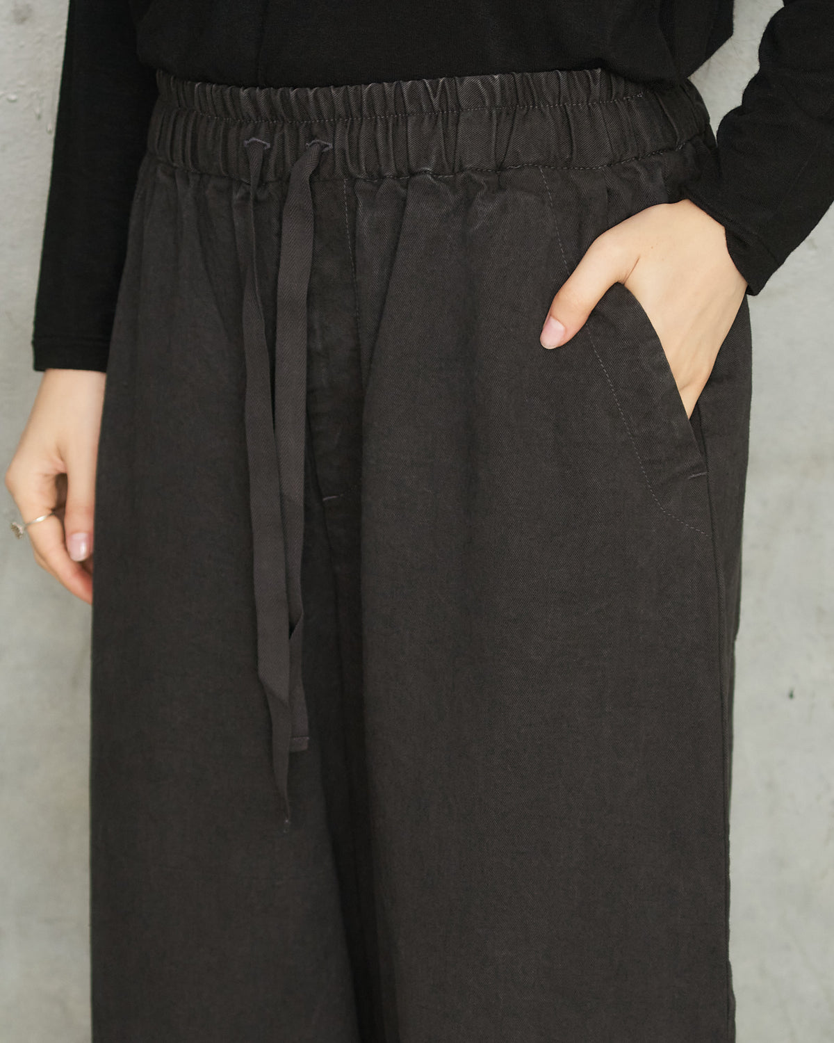 Black Organic Cropped Trousers