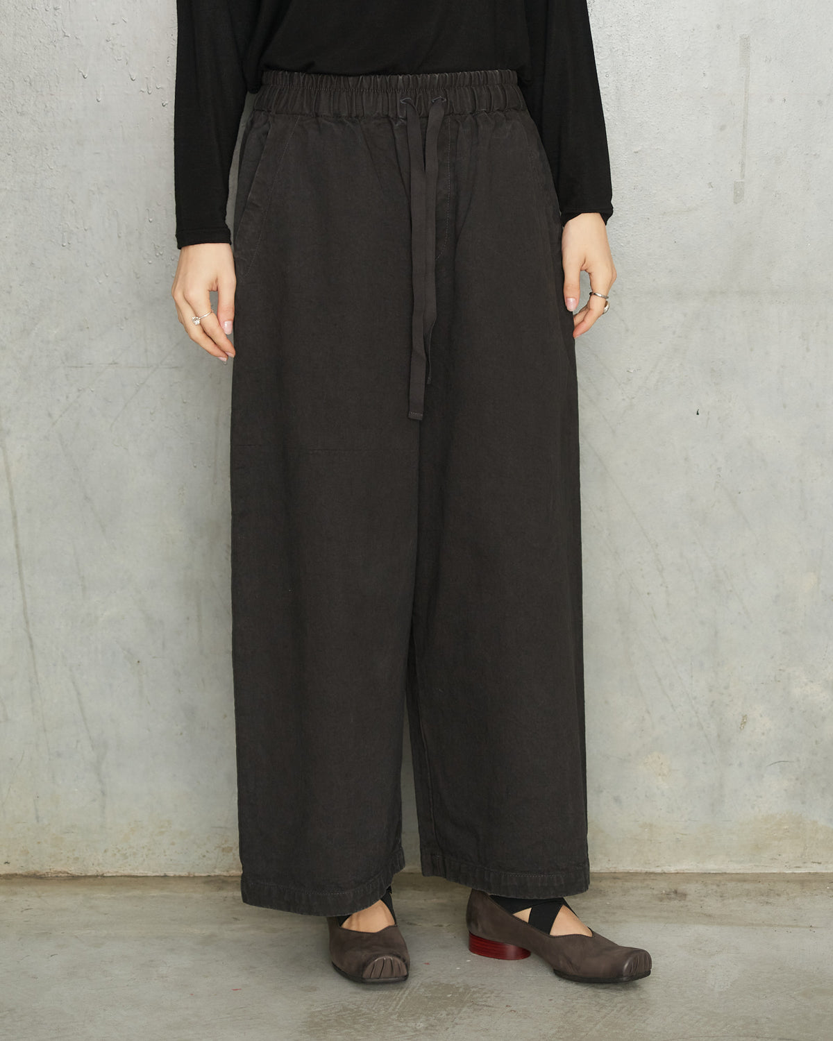 Black Organic Cropped Trousers